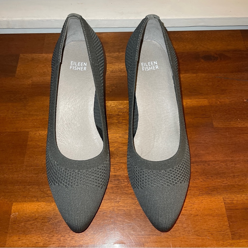 *NWT* EILEEN FISHER Vero Cuoio Grey Heels